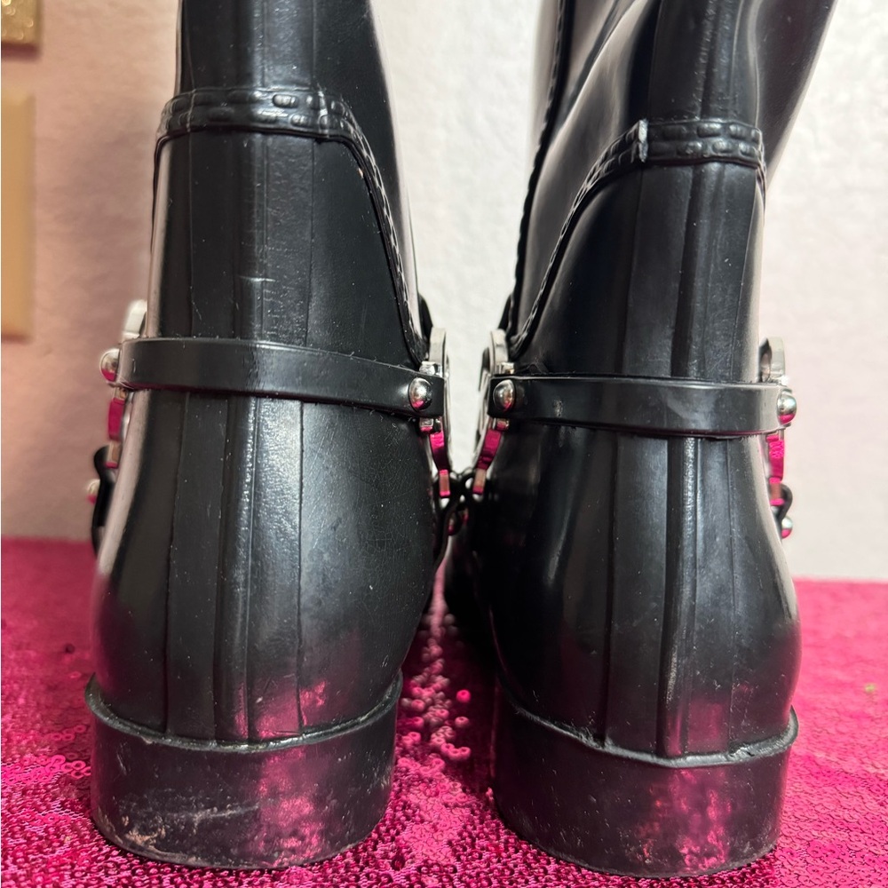 MICHAEL KORS 🖤 Women’s Rubber Knee-high Rain Boots (Size 7) - Picture 9 of 16